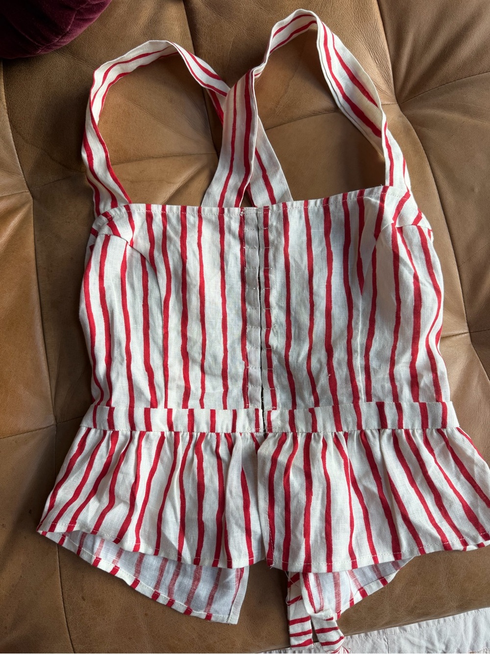 VRG GRL Striped Red and White Hook top